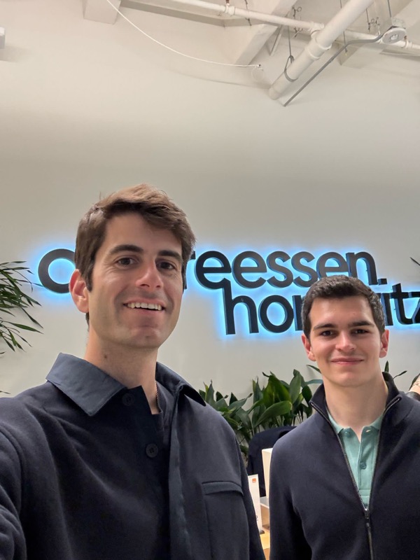 Guillermo and Rubén at the a16z office